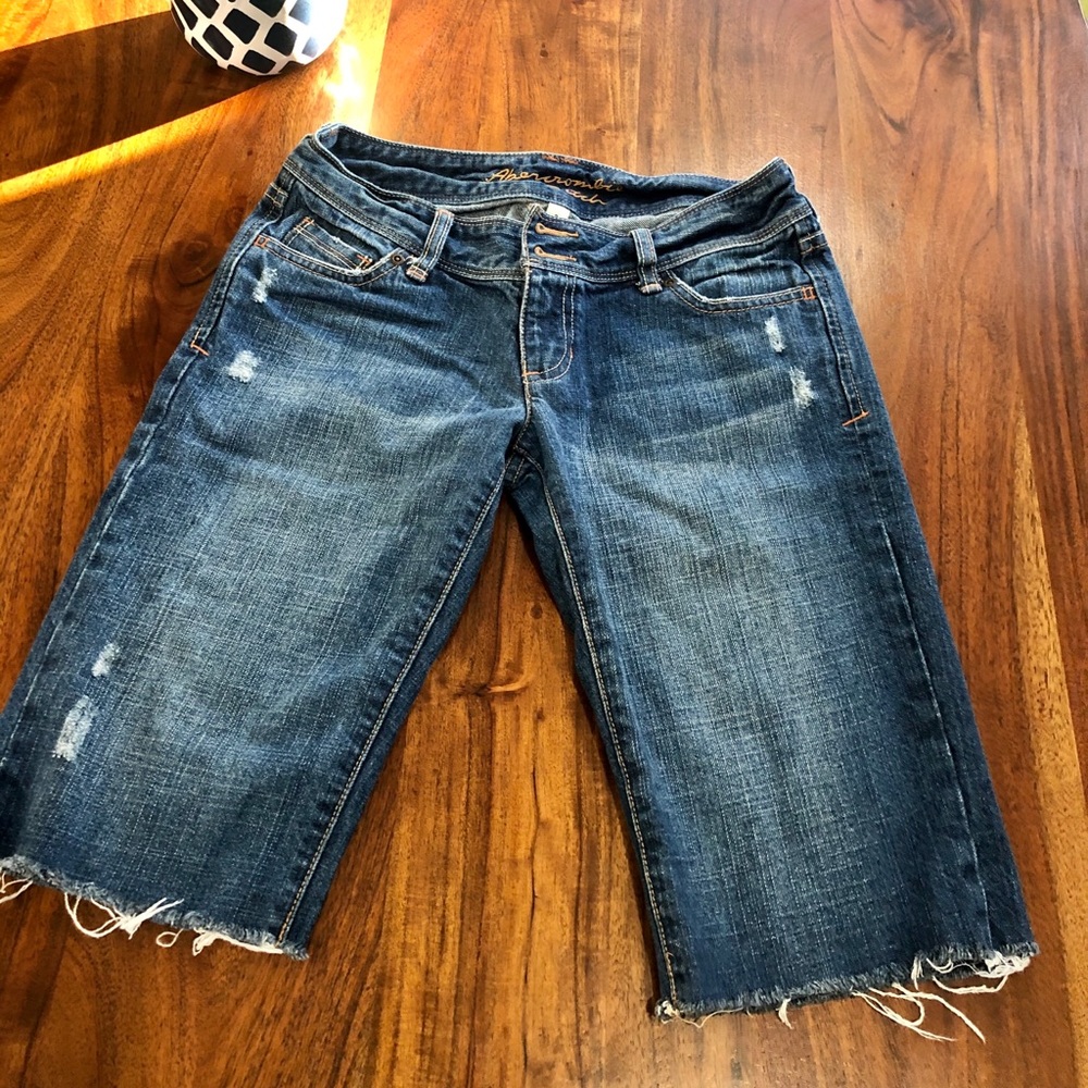 Abercrombie & Fitch knee length denim shorts